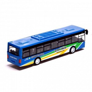 Автобус металлический «Междугородний», инерционный, масштаб 1:43, цвет красный