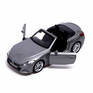 Машина металлическая BMW Z4M40i, 1:38, инерция, открываются двери, цвет серый