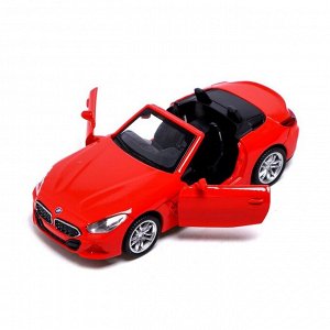 Машина металлическая BMW Z4M40i, 1:38, инерция, открываются двери, цвет красный