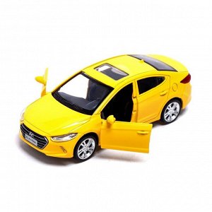 Машина металлическая HYUNDAI ELANTRA, 1:40, инерция, открываются двери, цвет жёлтый