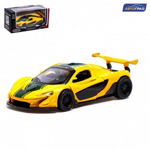 Машина металлическая Mclaren P1 GTR, 1:40, инерция, открываются двери, цвет жёлтый