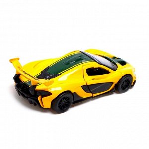 Машина металлическая Mclaren P1 GTR, 1:40, инерция, открываются двери, цвет жёлтый