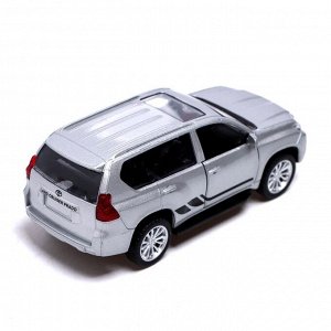 Машина металлическая TOYOTA LAND CRUISER PRADO, 1:42, инерция, цвет серый