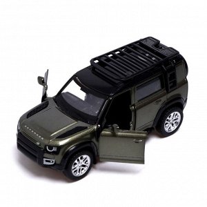 Машина металлическая LAND ROVER DEFENDER 110, 1:43, инерция, открываются двери, цвет красный