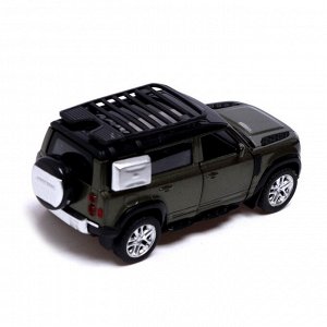 Машина металлическая LAND ROVER DEFENDER 110, 1:43, инерция, открываются двери, цвет зелёный