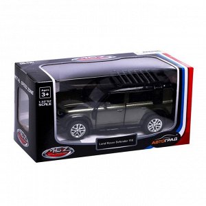 Машина металлическая LAND ROVER DEFENDER 110, 1:43, инерция, открываются двери, цвет зелёный