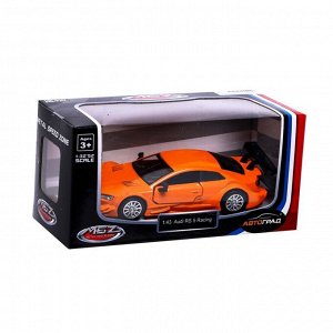 Машина металлическая AUDI RS 5 RACING, 1:43, инерция, открываются двери, цвет оранжевый