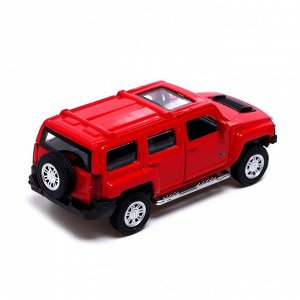 Машина металлическая HUMMER H3, 1:43, инерция, открываются двери, цвет жёлтый