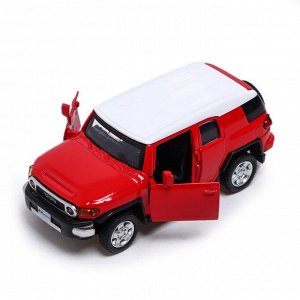 Машина металлическая TOYOTA FJ CRUISER, 1:43, инерция, открываются двери, цвет жёлтый