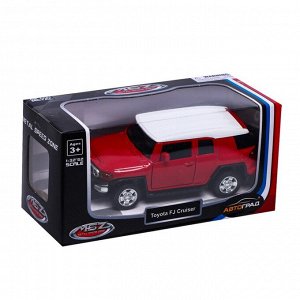 Машина металлическая TOYOTA FJ CRUISER, 1:43, инерция, открываются двери, цвет красный