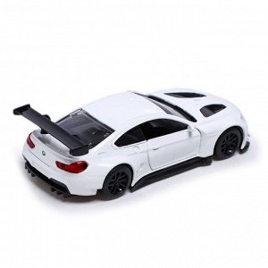 Машина металлическая BMW M6 GT3, 1:44, инерция, открываются двери, цвет белый