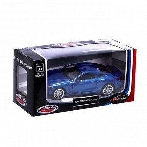 Машина металлическая BMW M850i, 1:44, инерция, открываются двери, цвет красный