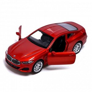 Машина металлическая BMW M850i, 1:44, инерция, открываются двери, цвет красный