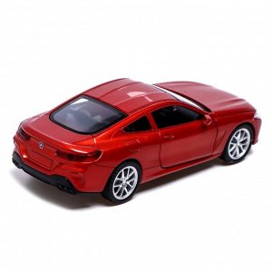 Машина металлическая BMW M850i, 1:44, инерция, открываются двери, цвет красный