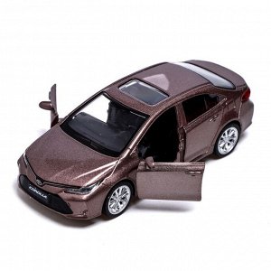 Машина металлическая TOYOTA COROLLA HYBRID, 1:43, инерция, открываются двери, цвет красный