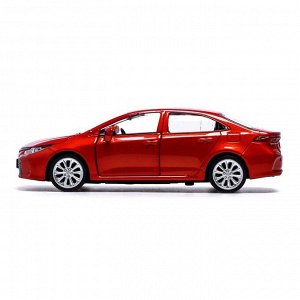 Машина металлическая TOYOTA COROLLA HYBRID, 1:43, инерция, открываются двери, цвет красный