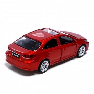 Машина металлическая TOYOTA COROLLA HYBRID, 1:43, инерция, открываются двери, цвет красный