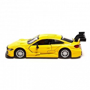 Машина металлическая BMW M4 DTM, 1:44, инерция, открываются двери, цвет жёлтый