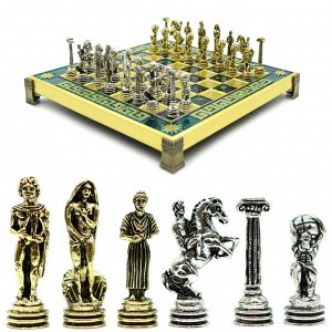 Шахматы сувенирные с металлическими фигурами "Атлас" 205*205мм.