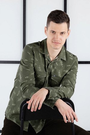 Рубашка с длинным рукавом мужская