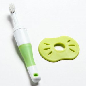 Детская зубная щётка с ограничителем, нейлон, от 3 мес., цвета МИКС
