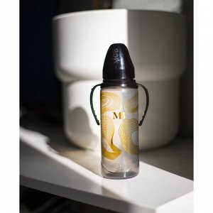 Бутылочка для кормления «M&amp;B» классическая, с ручками, 250 мл, Золотая коллекция