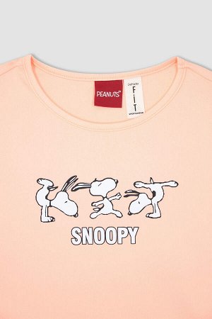 DEFACTO Футболка с короткими рукавами стандартного кроя Girl Snoopy