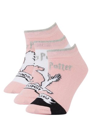 Три пары коротких носков из хлопка с лицензией Гарри Поттера для девочек