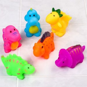 Набор игрушек для игры в ванне «Динопарк», 6 предметов, виды и цвет МИКС