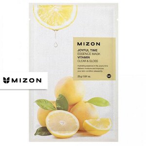 Осветляющая тканевая маска для лица с витамином С Mizon Joyful Time Essence Mask Vitamin, 23гр