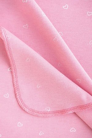 Пеленка детская Crockid К 8512 сердечки на розовом зефире