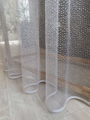 Сетка Грация, белый, Тип крепления: Шторная лента, Ширина: 6,0м