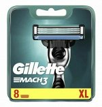 Gillette сменные кассеты для станка Mach3, 8 шт