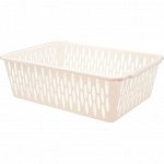 Корзинка, пластик, слоновая кость, LIGHT L, 12 х 38 х 27,5 см