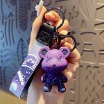 BearBrick - Коллекция брелков для ключей и рюкзаков - фиолетовый