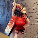 BearBrick - Коллекция брелков для ключей и рюкзаков - красный
