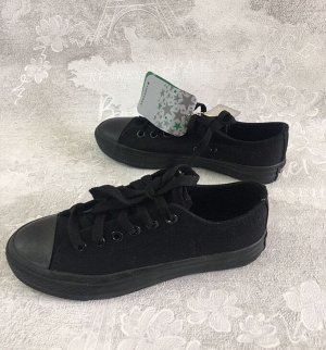 Кеды спортивные CONVERSE, черные, текстильные, удобные, легкие