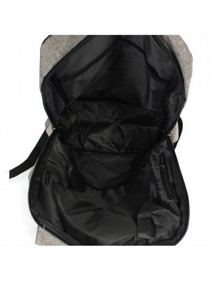 Рюкзак Battr-0251 текстиль,   (USB-заряд)  1отд,  3внеш,  1внут/карм. серый 238241