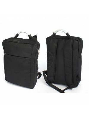 Рюкзак Battr-9015 текстиль,   (USB-заряд)  1отд,  1внеш,  1внут/карм. черный 238235