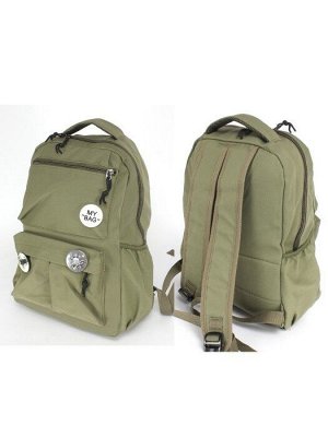Рюкзак жен текстиль MC-9070,  1отд,  1внут,  4внеш/карм,  зеленый 240123