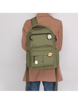 Рюкзак жен текстиль MC-9070,  1отд,  1внут,  4внеш/карм,  зеленый 240123