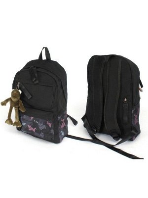 Рюкзак жен текстиль MC-9086,  1отд,  1внут,  5внеш/карм,  черный 240128