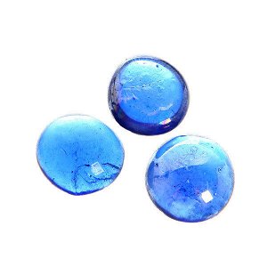 Стеклянные камушки для дизайна d17-19 "Камень-Синие кристаллы" 100гр