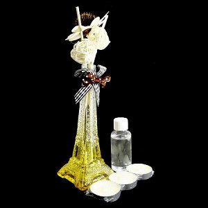 Набор подарочный Париж - ваза,свечи,аромамасло ваниль, декор.
