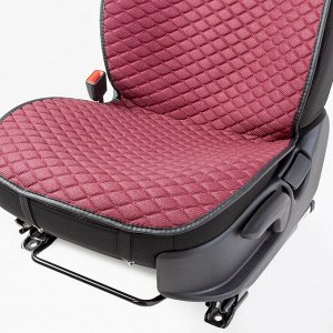 Накидки на передние сиденья CarPerformance, 2 шт. материал  fiberflax (лен), крупное плетение, прострочка ромб, поролон 10 мм., противоскользящая подкладка,   розовый