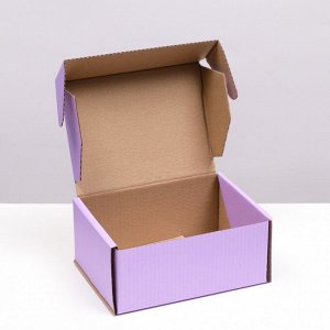Коробка самосборная, лаванда, 22 х 16,5 х 10 см