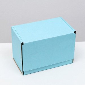 Коробка самосборная, голубая, 26,5 х 16,5 х 19 см