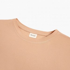 Костюм женский (футболка, шорты) MINAKU: Casual collection цвет песочный