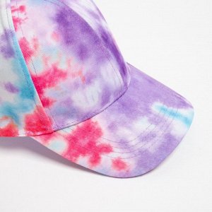 Кепка женская Tie-dye MINAKU, цвет фиолетовый, размер 56-58