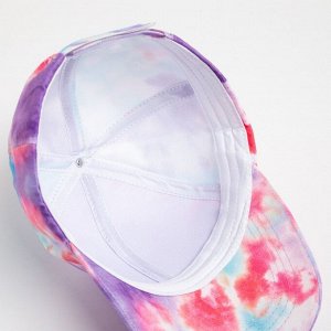 Кепка женская Tie-dye MINAKU, цвет фиолетовый, размер 56-58